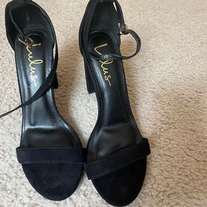 Black Suede Lulus heels
